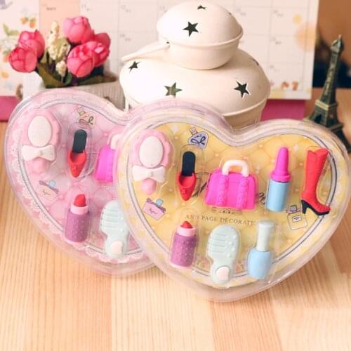 8 PCs/Lot Love Vanity Creative Boxed Creative Eraser Gift Box Students Eraser Stationery Wholesale