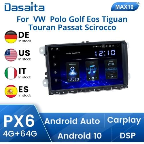 Dasaita Car Radio for VW Universal Polo Golf Eos Tiguan Touran Passat Scirocco 2006-2015 GPS Stereo Radio PC Touch Screen