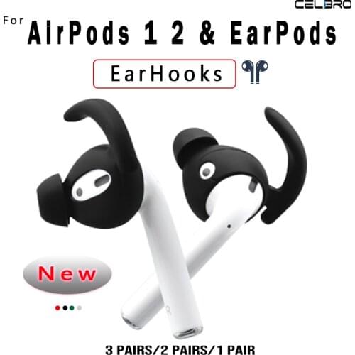 3/2/1Pairs Earhooks For Apple AirPods 1 2 Ear Hooks Holders EarPods Tws Bluetooth Earphone Accesories Covers For AirPods Eartips