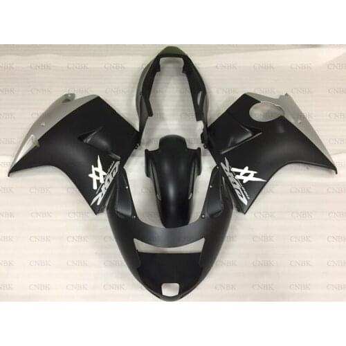 For CBR1100 XX 1996 - 2005 Bodywork CBR1100XX 1999 matte Black Silver Fairing Kits BLACKBIRD 2004 Abs Fairing Unpainted