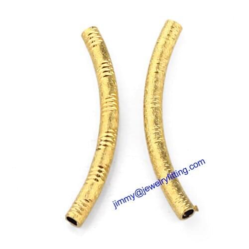 Jewelry findings metal tube beads spacer beads Carved tube Beads for jewelry making diy 3*35*0.4mm