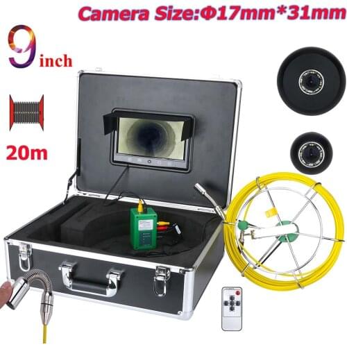 GAMWATER 9 inch 17mm Industrial Pipe Sewer Inspection Video Camera IP68 Waterproof Drain Pipe Sewer Inspection 20M/30M/40/50M