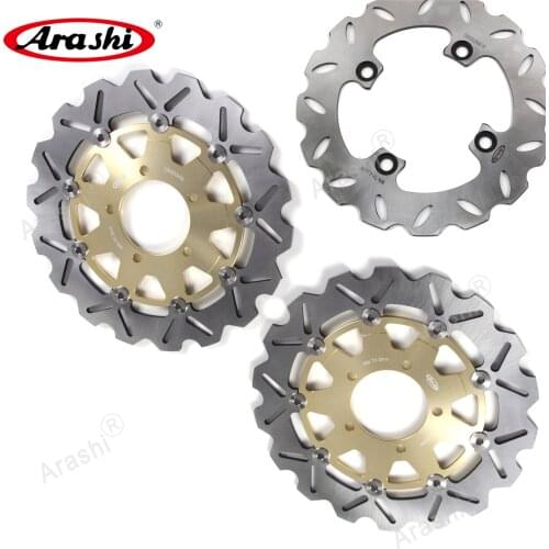 ARASHI NINJA ZX636 Front Rear Brake Rotors Brake Disc Set For KAWASAKI ZX 636 ZX 6R NINJA 2005 2006 ZX6RR ZX6R ZX10R ER6N ER6F