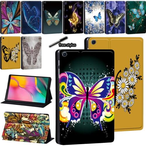 Leather Stand Cover Case For Samsung Galaxy Tab A 8.0"/9.7"/10.1"/10.5"/E 9.6"/Tab S5e 10.5"/Tab S6 Lite 10.4"+Stylus