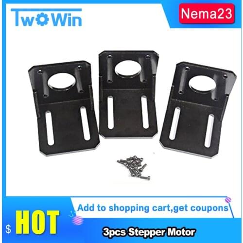 3pcs Stepper Motor NEMA 23 Motor Mounting L Bracket Mount for Nema23 Motor with 3sets Mounting Screws