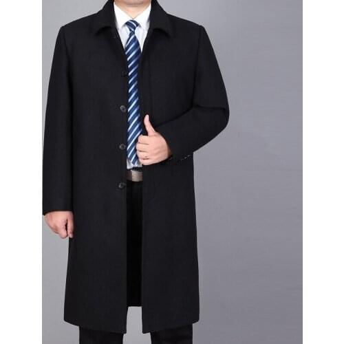 2021 New Arrival Men Woolen Coat Winter Long Coat Men Pea Coat Winter Jackets Autumn Mens Wool Blend Overcoat Trench Coat Man