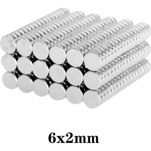 50~1000pcs 6x2 mm Mini Small circular Magnets strong 6mmx2mm Fridge N35 Neodymium Magnet disc 6x2mm Permanent NdFeB Magnets 6*2