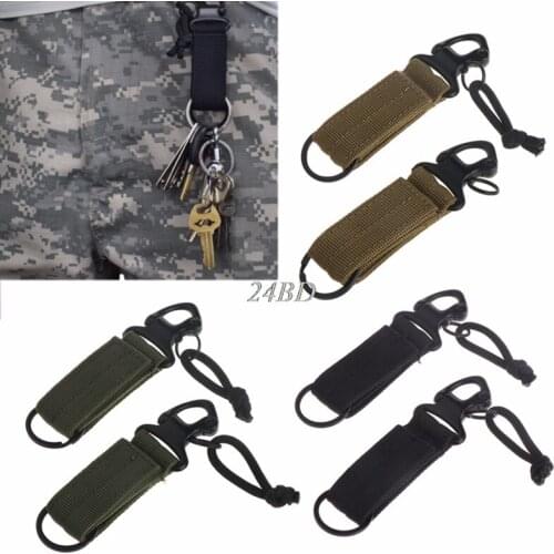 Outdoor military fans tactical equipment nylon webbing key chain hanging buckle garbanzo hook belt carabiner backpack hook