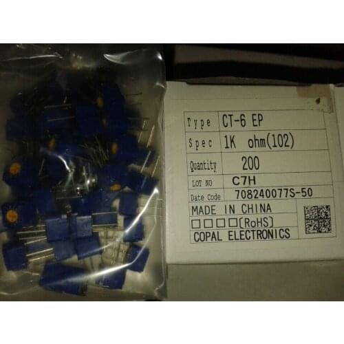 Switch COPAL CT-6EP 1K 102 DIP3 and 20K 203 100K 104 new and original