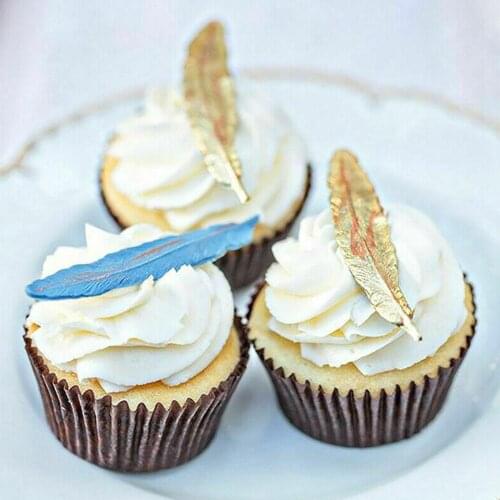 Feather Silicone Molds Cake Border Fondant Cake Decorating Candy Clay Gumpaste Chocolate Sugarcraft Molds Tools Y7K4