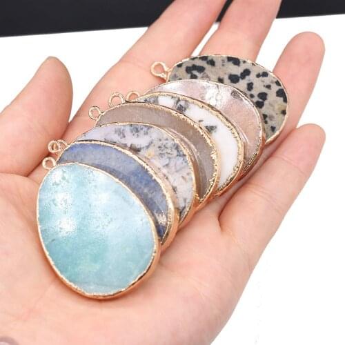 Natural Stone Pendant Drop-shaped Faceted White Turquoises Pendant Necklace for DIY Jewelry Best Birthday Gift Size 30x45mm
