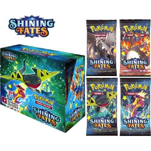 Pokemon 360 Cards 324Pcs/Box TCG: Shining Fates EVOLUTIONS UNIFIED MINDS 36-Pack Shining Game Versions 36-Pack Collection Toys