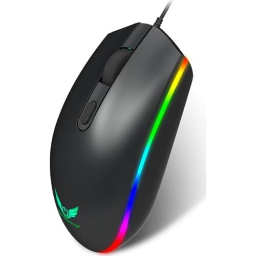 RGB Wired Gaming Mouse Optical Wire Computer Gamer Mice for PC Laptop Notebook QW
