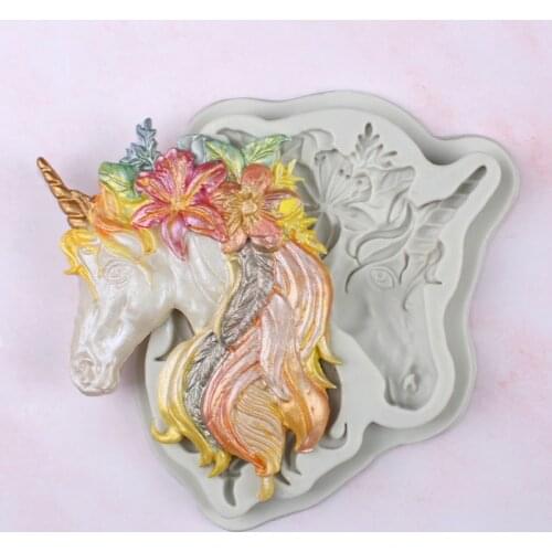 Unicorn Mould Silicone Mold Fondant Cake Decorating Tool Gumpaste Sugarcraft Chocolate Forms Bakeware