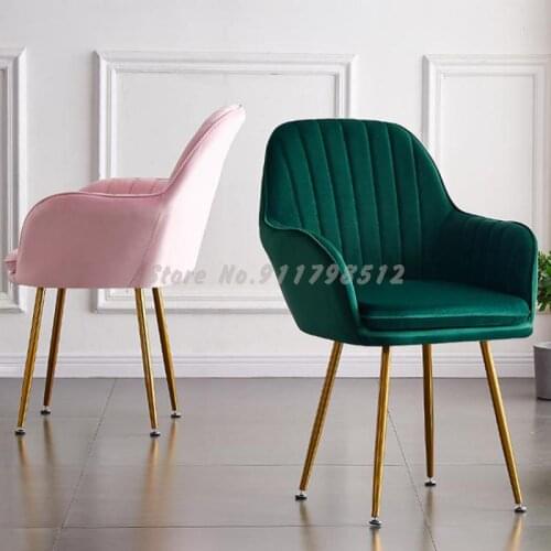 Nordic ins chair net red light luxury nail makeup backrest lazy dressing stool desk home post-modern dining chair
