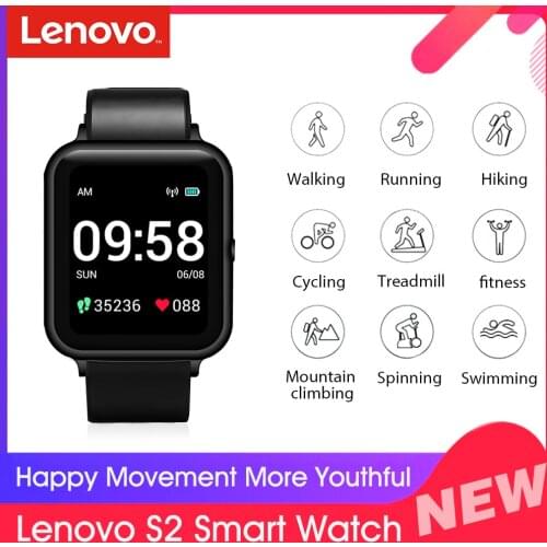 Lenovo S2 Global Version Smart Watch Men Women 1.4inch 240x240p Pedometer Fitness Tracker Sleep Heart Rate Monitor Smartwatch