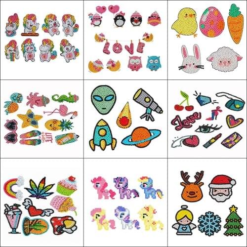 Stylo Diamond Painting Stickers for Kids Cartoon Animals Picture Princess DIY Crafts And Arts Kits By Numbers 5D Decoration Gift