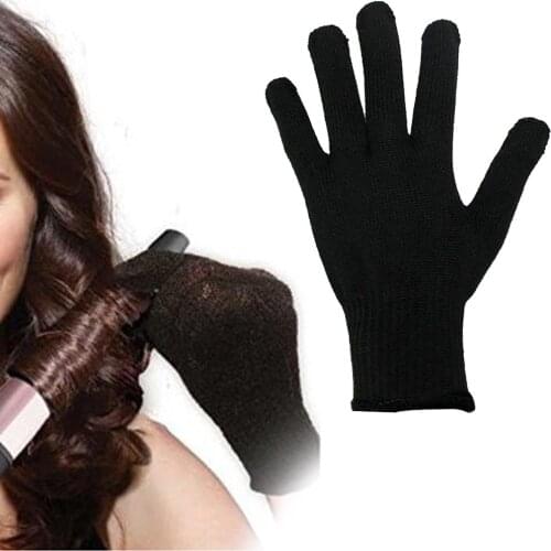 Heat Resistant Glove For Hair Styling Tool Heat Blocking Curling Straight Barber Accessory Flat Iron Black Styling Accessory