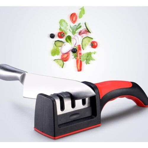 Knife Sharpener Three-Section Fast Diamond Artifact Multi-Function Kitchen Knife Sharpening Stone Professional Sharpener Tool