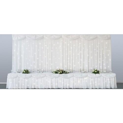 Top-rated 2019 starlit Wedding Backdrop with led lighting 10ft (H) x 20ft (L)
