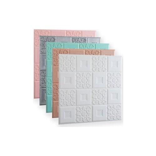 Waterproof self adhesive 3D solid wall ceiling ceiling decorative wall foam brick wallpaper moistureproof sticker