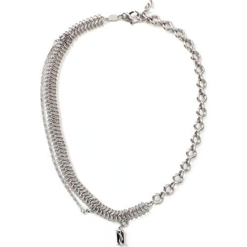 Poison multilayer tassel ruby necklace ladies snake bone chain personalized fashion punk spider necklace neck ornament