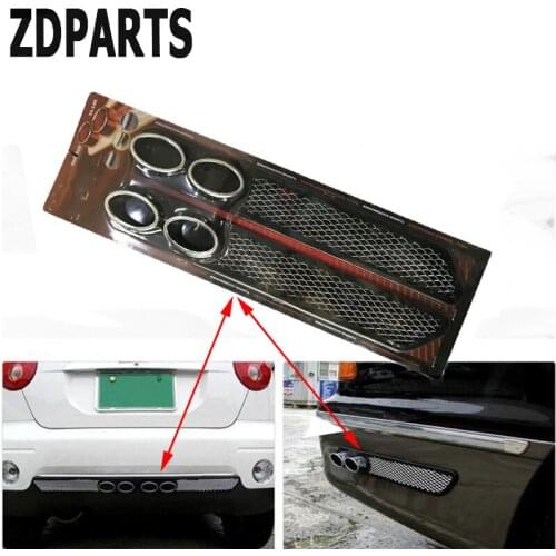 ZDPARTS 3D Car Carbon Chrome Exhaust Tail Pipes Bumper Sticker For Renault Megane 2 Logan Captur Alfa Romeo Chevrolet Cruze Jeep