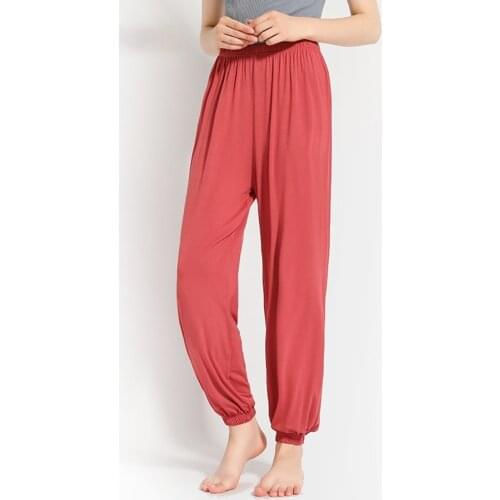 2021 Spring and Summer New Ice-feeling Womens Casual Pants Modal All-match Harem Womens Home Wear Can Be Worn Outside