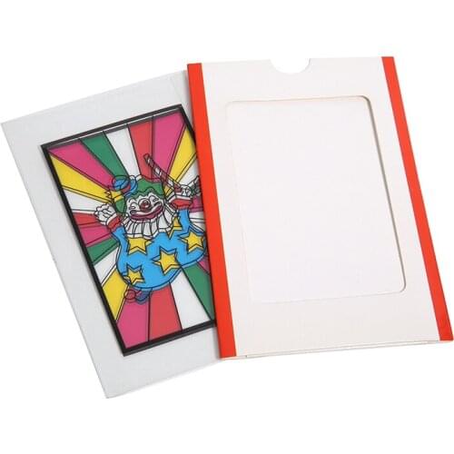 1set Clown Color Change Card Medium size close up street magic tricks Easy to do Magicians children magic
