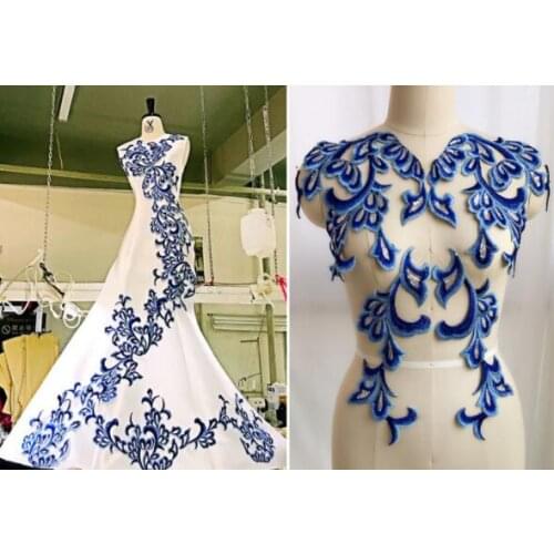 1 Piece Chinese Style Collar Fabric Clothing Applique Lace Neckline DIY Wedding dresses Accessories Sewing Craft Scrapbooking