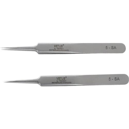 10pcs/Lot Anti-Static Tweezers For Eyelash Extension Eyebrow Stainless Steel Precision Tweezers Makeup Repair Tool