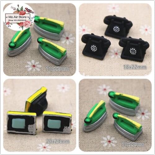 10PCS Nostalgic furniture tv/iron/telephone Art Supply Decoration Charm Craft