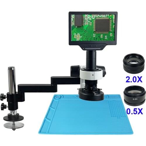 16MP USB HDMI WiFi Digital Camera Monocular Microscope Measurement Articulating Rotable Arm Stand Repair Instrument Tools
