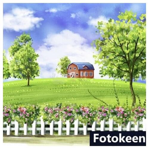 3m*6m Hand painted Muslin Scenic Backdrop FC020,toile de fond studio photo ,photo studio props baby ,photography studio backdrop