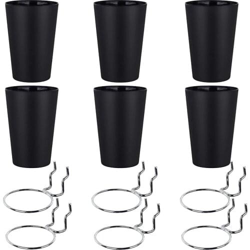 6 Sets Pegboard Hooks with Pegboard Cups Ring Style Pegboard Bins with Rings Pegboard Cup Holder Accessories
