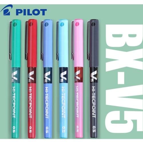 7 pcs/lot Japan Pilot V5 Liquid Ink Pen 0.5mm 7 Colors to Choose BX-V5 standard pen office and school stationery stylo