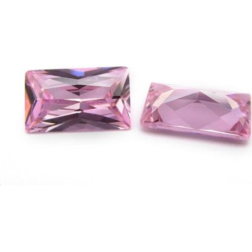 Big Size 8x10mm AAAAA Rectangle Cut CZ Stones Cubic Zirconia For Jewellery Making