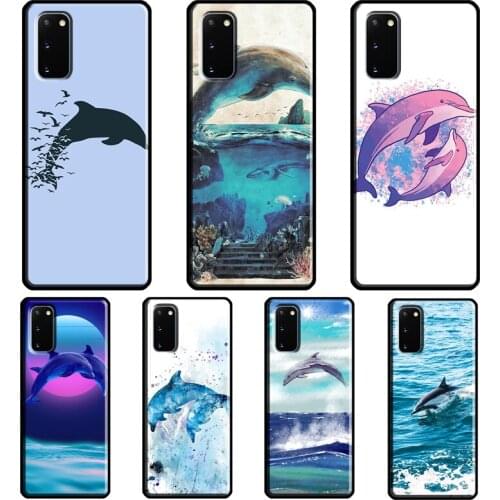 Dolphin Case For Samsung Galaxy S8 S9 S10 Plus S20 FE S21 Ultra Note 20 Note 10 Plus Soft Cover