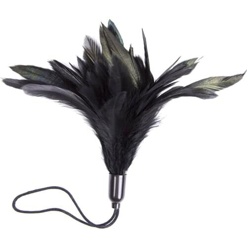 Black Flirting Feather Teasing Toys Props For Holiday Party Joke Gift Favors