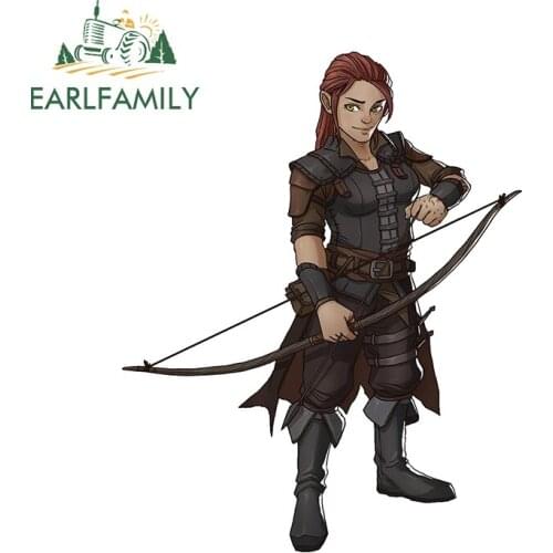 EARLFAMILY 13cm x 10.3cm Car Assessoires for Halfling Rogue Assassin Leather Car Sticker Cartoon Decal Sunscreen Bumper Decor