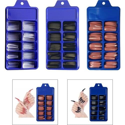 Ballerina Coffin Fake Nails Press on Nails for DIY Nail Art Women Girls