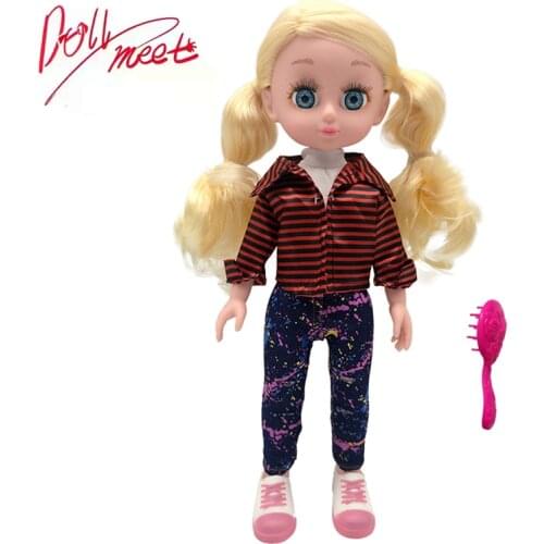 Fashion Baby Mini Dolls For Girls 32 cm 1/6 Doll Kawaii Full Set With Comb Princess Female Body Curly Hair Action Figure Toys