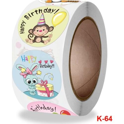 New childrens happy stickers 8 patterns party decoration greeting card label