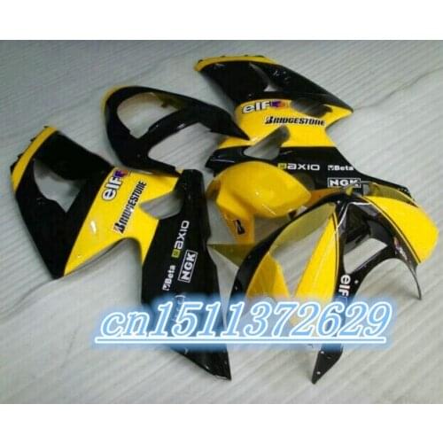 Dor-TOP Quality yellow black full Fairing for KAWASAKI Ninja ZX6R 03 04 ZX6R 2003 2004 ZX 6R ZX-6R 636 2003-2004 D