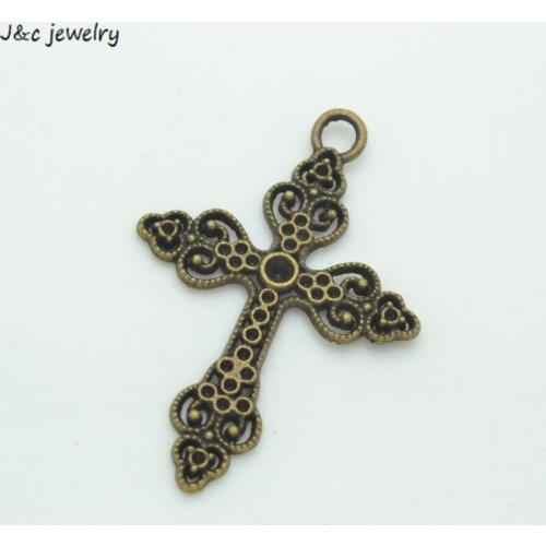 Wholesale 8pcs antique bronze plated Crosses charms DIY Jewelry Making 51*34mm T79