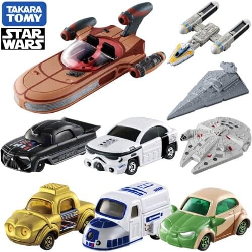 Genuine Tomica TAKARA TOMY Car Alloy Model Star Wars R2D2 C3PO Darth Vader Yoda Soldier Collections Starcars