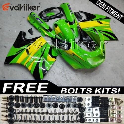 Full fairing kits for ZX11 ZZR1100 1990 1991 1992 1993 1994 1995 1996 1997 1998 1999 2000 2001 green ABS Fairings
