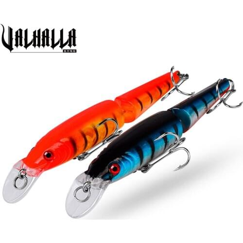 11cm 8.2g 2 Sections Fishing Minnow Lure swim bait jointed Artificial Bait Treble Hooks Crankbait Fishing Tackle free shipping