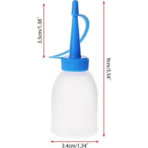30ml Industrial Glue Gel Oil Ketchup Plastic Squeeze Bottle Jet Dispenser w/ Cap
