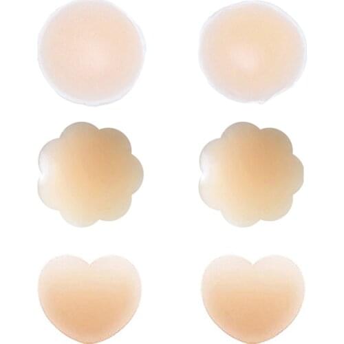 Self Adhesive Breast Nipple Cover Reusable Boob Tape Charm Nipple Covers Silicone Bra Pad Breast Sticker For Party Dress